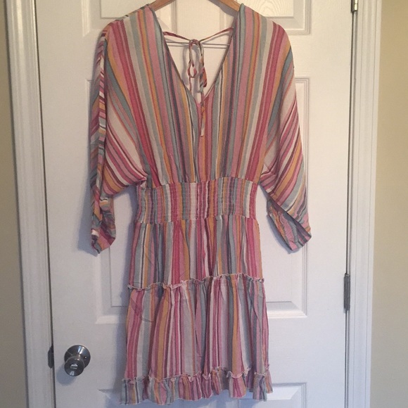 Colorful stripe spring dress - small - Picture 5 of 7